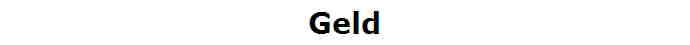 Geld