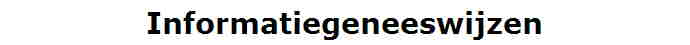 Informatiegeneeswijzen