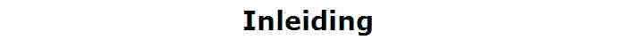 Inleiding