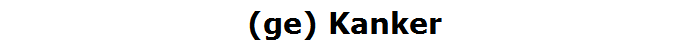 (ge) Kanker