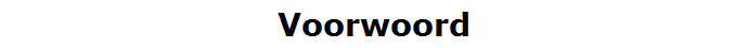 Voorwoord