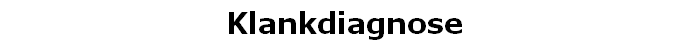 Klankdiagnose