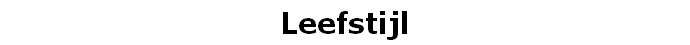 Leefstijl