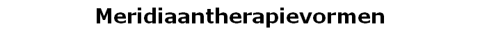 Meridiaantherapievormen