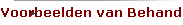 Voorbeelden van Behandelmethoden
