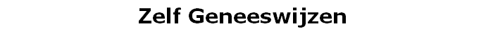 Zelf Geneeswijzen